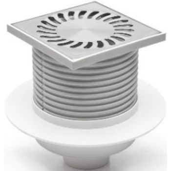 Душевой трап Azario AZ-416 L с решеткой Sun — фото 1, Трапы для душа