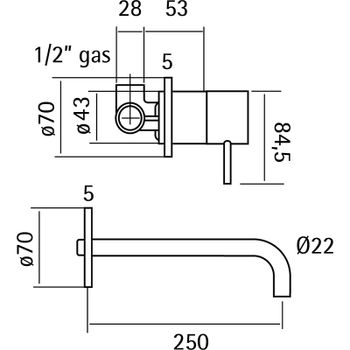Смеситель для раковины Cisal Xion XI002511D1 Нержавеющая сталь — фото 2, Смесители для раковины