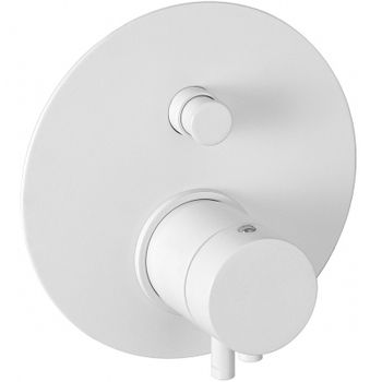 Смеситель для душа Remer Minimal Thermo NT09KBBO с термостатом Белый матовый — фото 1, Смеситель для душа