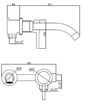 Смеситель скрытого монтажа д/умывальника gold, арт. SM28 GLD — фото 2, Смесители для раковины