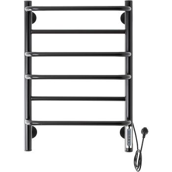 Электрический полотенцесушитель Domoterm Орфей DMT Орфей П6 400x600 EK R Черный матовый — фото 1, Электрические полотенцесушители