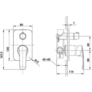 Смеситель для душа Iddis Ray RAYSB00i67 Хром — фото 3, Смеситель для душа