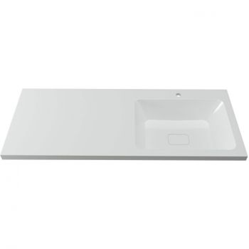 Раковина Madera Kamilla 120 R 4627173210010 с местом под стиральную машину Белая — фото 1, Раковины встраиваемые сверху