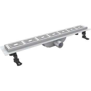 Душевой лоток Drain Leo-40-80 прямой 800 хром Ø 40 мм на ножках, с переходником 40/50 — фото 3, Душевые лотки