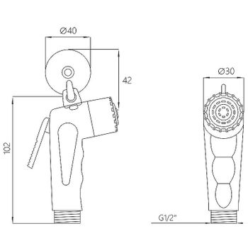 Гигиенический душ Melodia della vita Notch MKP20489P Хром — фото 2, Гигиенические души