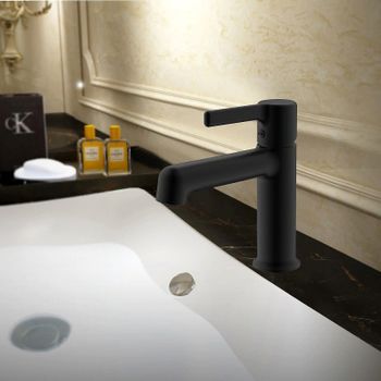 Смеситель для раковины Haiba HB10814-7 Черный матовый — фото 3, Смесители для раковины