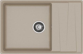GRANFEST Мойка LEVEL 760L 1-чаша+крыло 760*500 песочный арт.GF- — фото 2, Кухонные мойки