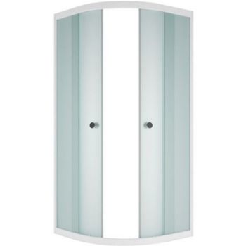 Душевой уголок Melodia della vita Round 90х90 MCNRD9090MWt профиль Белый стекло матовое — фото 1, Душевые уголки четверть круга