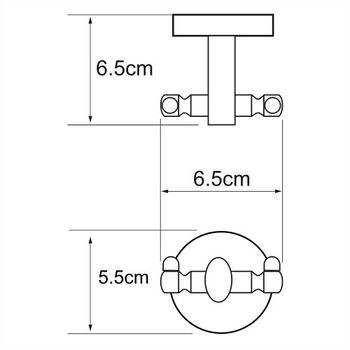 Rhein K-6223D Крючок двойной — фото 3, Крючки для полотенец