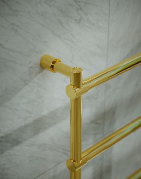 Электрический полотенцесушитель Margaroli Sole 542-4 BOX 5424704GONB Золото — фото 3, Электрические полотенцесушители