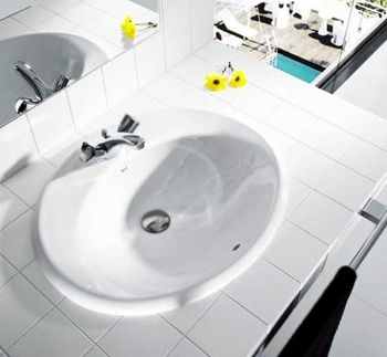 Раковина Roca Adora 55 327203000 Белая — фото 5, Раковины встраиваемые сверху