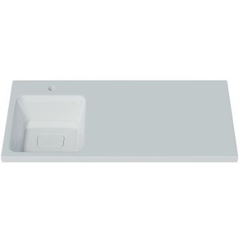 Раковина Madera Kamilla 100 L 4627173210577 с местом под стиральную машину Белая — фото 1, Раковины встраиваемые сверху