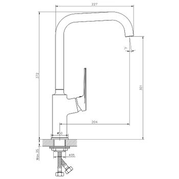 Смеситель для кухни Belz B533 B70533 Хром — фото 2, Смесители для кухни