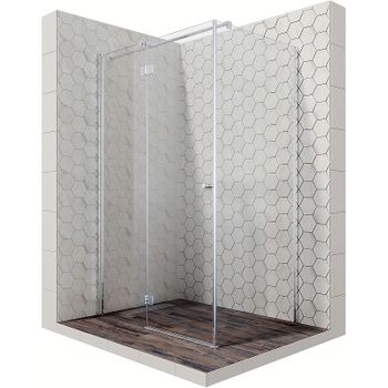 Душевой уголок Ambassador Diamond 120х80 12011107L профиль Хром стекло прозрачное — фото 1, Прямоугольные душевые уголки