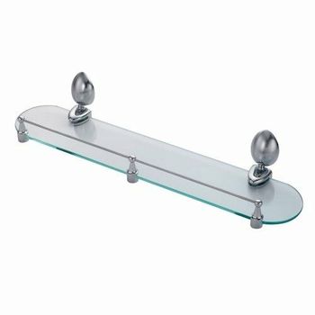 Аксесс Weser K-8644 Полка стеклянная (блистер), хром, WasserKRAFT — фото 1, Полки для ванной и душа