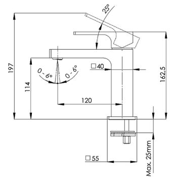 Смеситель для раковины Remer Absolute AU12NP Никель брашированный — фото 2, Смесители для раковины