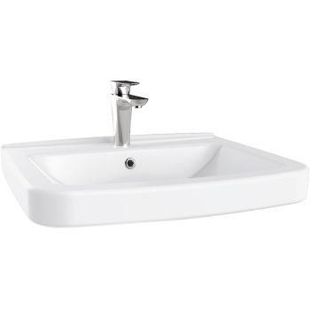 Раковина Creavit Lara 60 LR060-00CB00E-0000 Белая — фото 1, Раковины подвесные