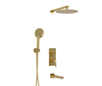 A71208 Встраиваемый комлплект для ванны с верхней душевой насадкой, лейкой и изливом — фото 2, Встраиваемые душевые комплекты