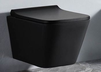 Унитаз CeramaLux 5171MB подвесной Черный матовый с сиденьем Микролифт — фото 2, Подвесные унитазы
