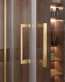 Душевой уголок CEZARES MOLVENO-A-22-90+30-C-BORO-IV — фото 3, Квадратные душевые уголки