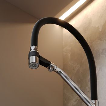 Смеситель для кухни Sancos Orta SC4008CH Хром Черный — фото 7, Смесители для кухни