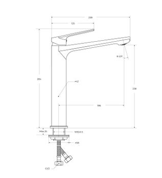 Смеситель для накладной раковины без донного клапана CEZARES COMFORT-LC-01-W0 — фото 6, Смесители для раковины