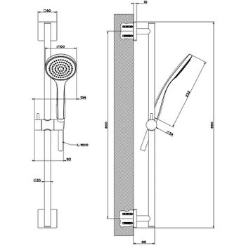 Душевой гарнитур Gessi Emporio Shower 47314#031 Хром — фото 2, Душевые гарнитуры