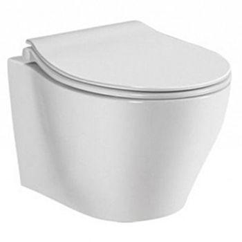 Унитаз CeramaLux cl-2101 подвесной с сиденьем Микропласт — фото 1, Подвесные унитазы