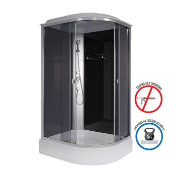 Душевая кабина Niagara Eco E120/80/26L/TN (120х80х215) средний поддон(26см),стекло тонированное,4 ме — фото 2, Душевые кабины