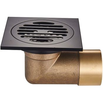 Душевой трап Raglo 100x100 R605.10.06 с Черной матовой решеткой — фото 1, Трапы для душа