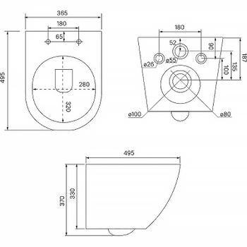 Унитаз Iddis Blanco BLARNSEi25 подвесной с сиденьем Микролифт — фото 3, Подвесные унитазы