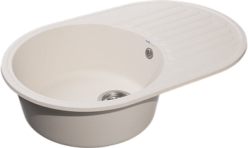 GRANFEST Мойка QUARZ 18 1-чаша+крыло 740*480мм белый арт.GF-Z- — фото 2, Кухонные мойки