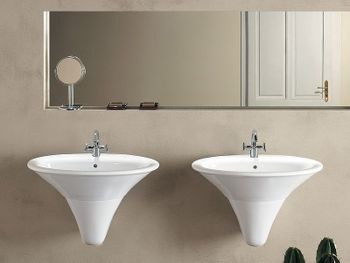 Раковина Hatria Sculture 65 Y0LZ01 Белая — фото 3, Раковины подвесные