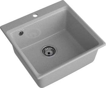GRANFEST Мойка LEVEL 510 1-чаша 510*500мм серый арт.GF- — фото 1, Кухонные мойки
