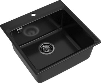 Товар: GRANFEST Мойка LEVEL 510 1-чаша 510*500мм черный арт.GF- - фото 1 GRANFEST Мойка LEVEL 510 1-чаша 510*500мм черный арт.GF- — фото 1, Кухонные мойки