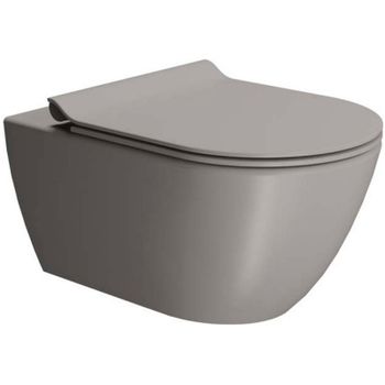 Унитаз GSI Pura 881505 подвесной Tortora opaco без сиденья — фото 1, Подвесные унитазы