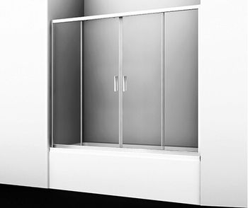 Lippe 45S02-170 Стеклянная шторка на ванну — фото 3, Шторки для ванной раздвижные