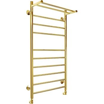 Водяной полотенцесушитель Domoterm Медея с/п П10 500x1000 с полкой Золото — фото 3, Водяные полотенцесушители