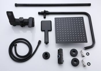 Душевая система Bond B02-9488 Черная матовая — фото 5, Душевые стойки