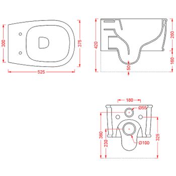 Унитаз Artceram Atelier ATV001 41 00 подвесной Matera без сиденья — фото 2, Подвесные унитазы