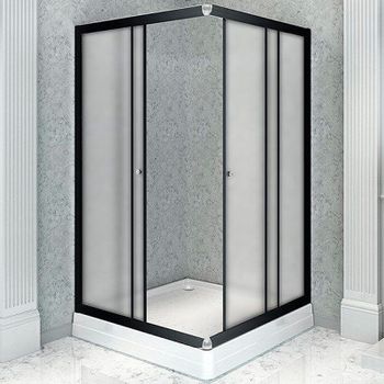Душевой уголок Radomir Дрим 100x90 L 1-03-6-1-0-1211 профиль Черный стекло матовое — фото 1, Прямоугольные душевые уголки