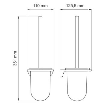 Elbe K-7227 Щетка для унитаза подвесная — фото 4, Ершики для унитаза