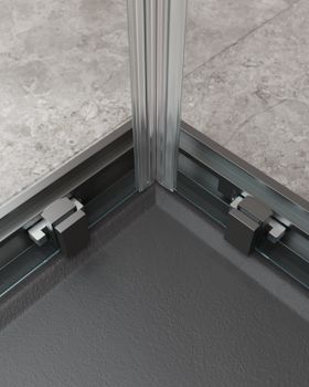 Душевой уголок CEZARES MOLVENO-A-2-90-C-GM-IV — фото 5, Квадратные душевые уголки