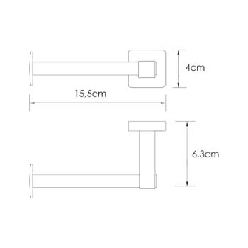 Rhin K-8796 Держатель туалетной бумаги — фото 4, Держатели туалетной бумаги