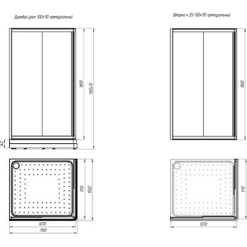 Душевой уголок Radomir Дрим 110x100 L 1-03-6-1-0-1230 профиль Черный стекло прозрачное — фото 2, Прямоугольные душевые уголки