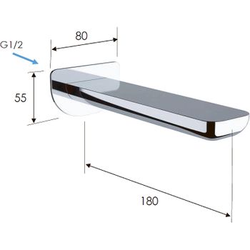 Излив для смесителя Remer 91I Хром — фото 2, Изливы