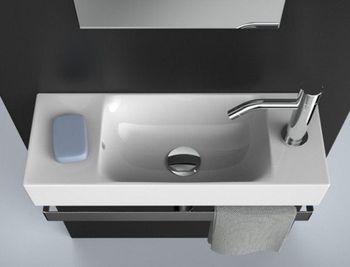 Раковина Artceram Brick 54 LML002 01 00 Белая — фото 2, Мини-раковины