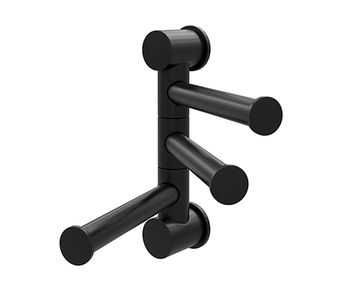 K-1053BLACK Держатель полотенец тройной — фото 1, Полотенцедержатели