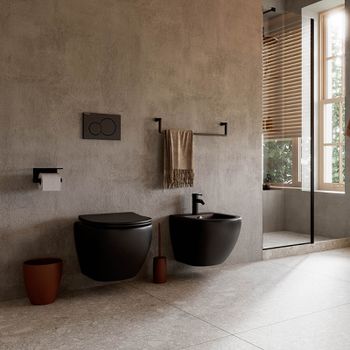 Биде Ceramicanova Metropol CN4003MB подвесное Черное — фото 16, Биде подвесные