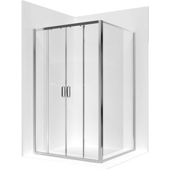 Душевой уголок Ambassador Forsa 120х120 17021107AX-120AX профиль Хром стекло прозрачное — фото 1, Квадратные душевые уголки